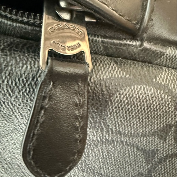 Coach Men's Gray and Black Signature Backpack - Picture 7 of 10